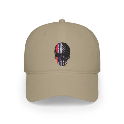 Patriotic Skull - Khaki Baseball Cap