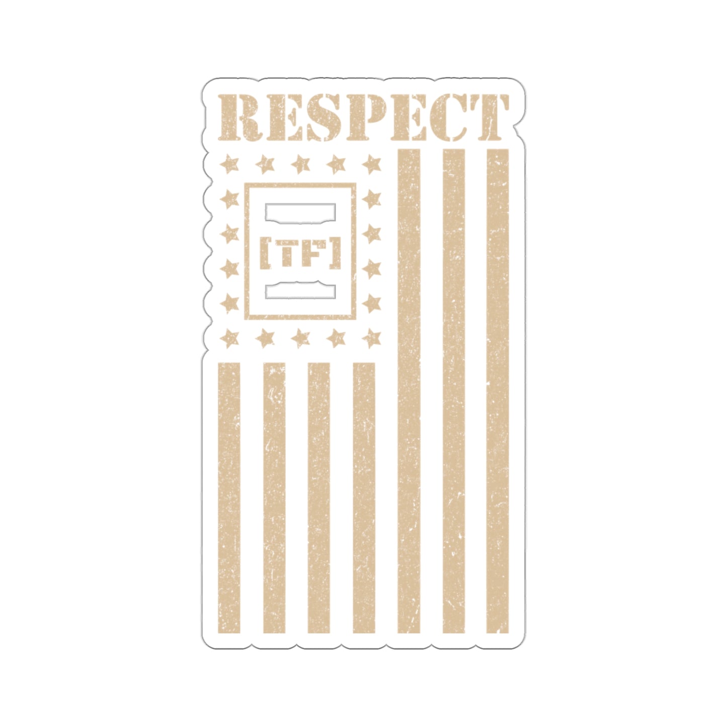 Calcomanía de bandera de respeto
