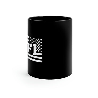 Bandera inversa - Taza negra de 11 oz