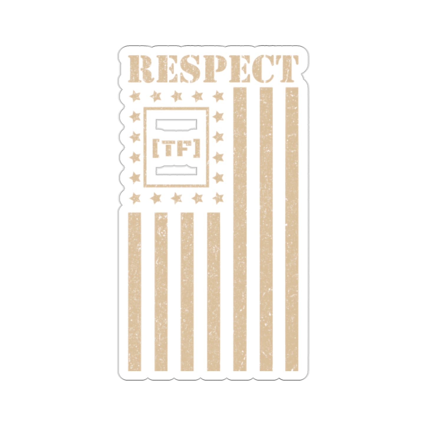 Calcomanía de bandera de respeto